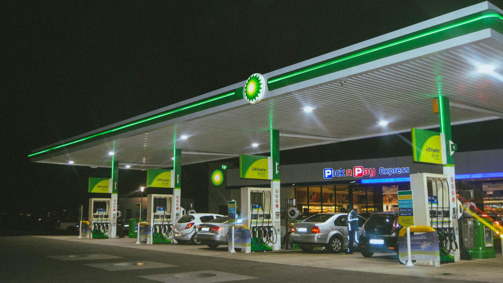 Fuel station forecourt
